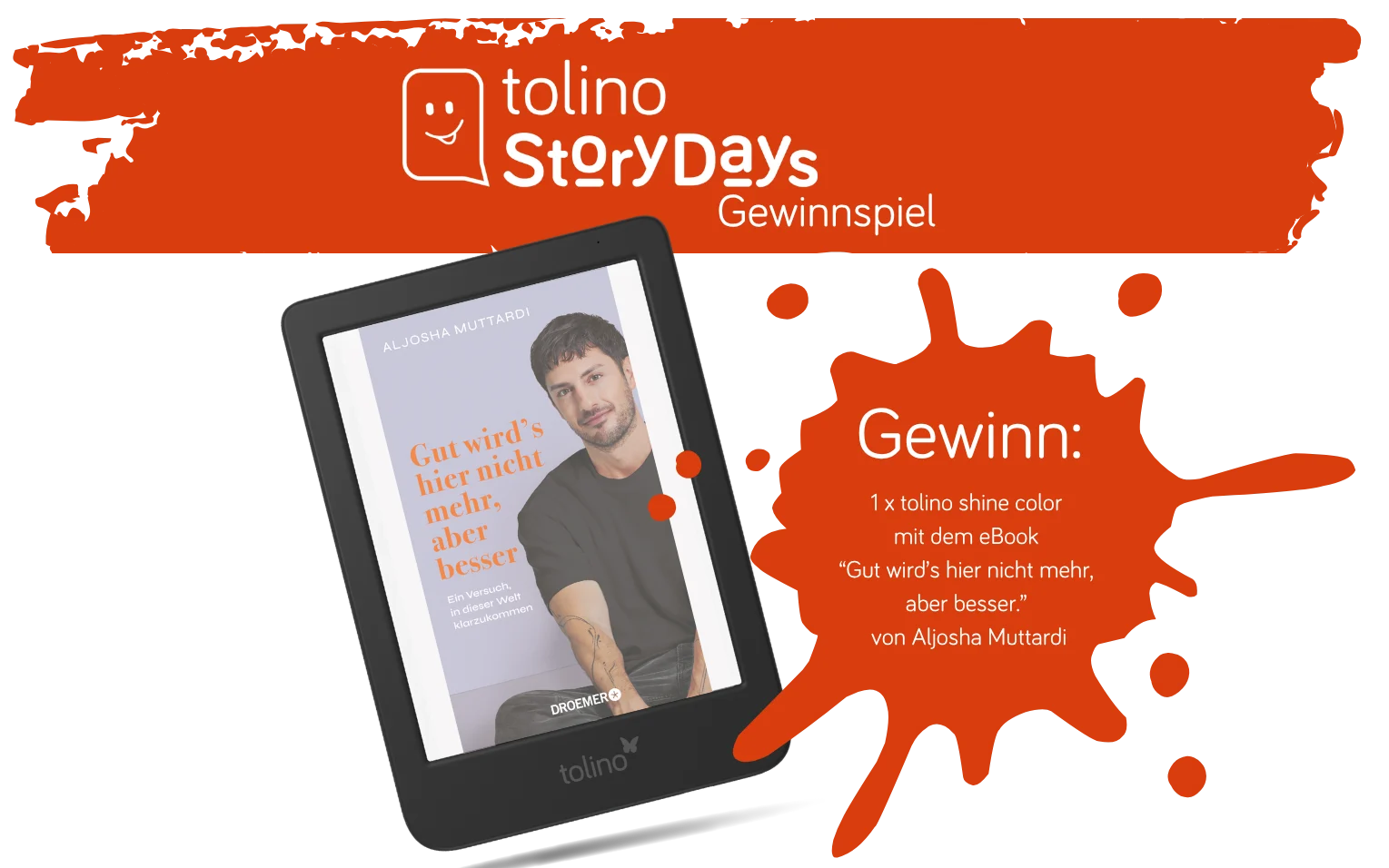 tolino StoryDays August Gewinnspiel orange